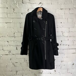 Guess Black Trench Coat for Women
